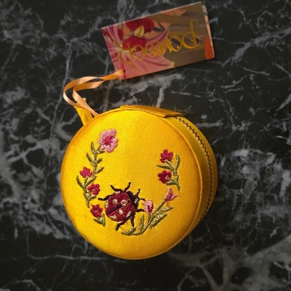 ❤️BUY 2 GET 1 FREE  Vibrant Yellow Floral Cosmetic Bag with Zipper - Picture 3 of 12